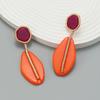 1Pair Bohemian Dangle Stud Earrings Orange White Green Posting Earrings Vintage Jewelry  for Women