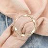 2PCS Scarf Clips and Ring T Shirt Clip for Women Fashion Metal Circle Buckle Clothing Ring Wrap Holders Clothes Hat Belt Decor