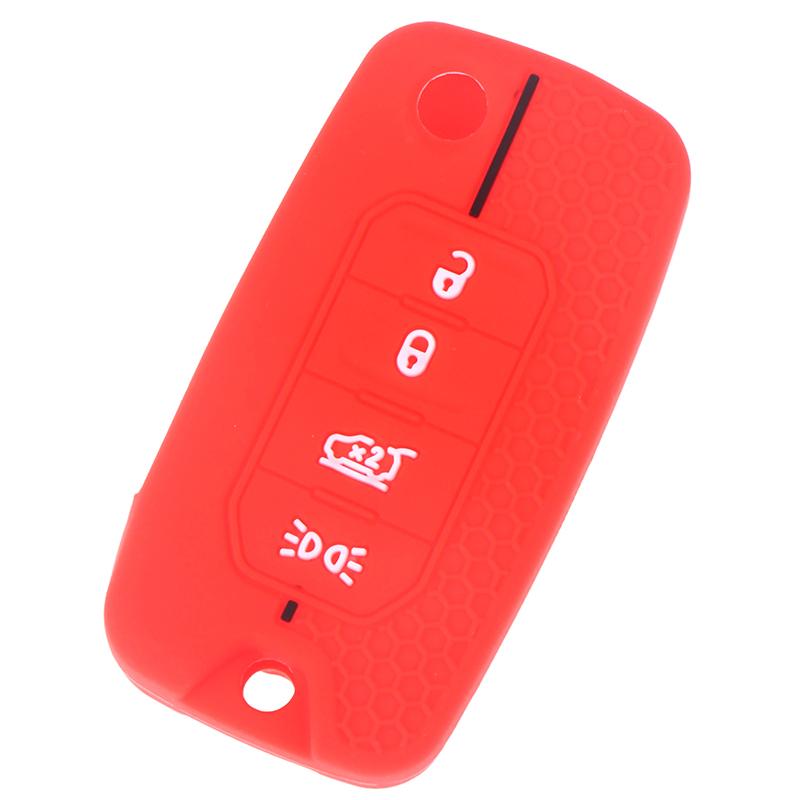 Silikon Schlüsselanhänger Autoschlüsselhülle Schlüssel Schale Abdeckung Für Jeep Cherokee Compass S Renegade Grand Commander Forjcuv Charger