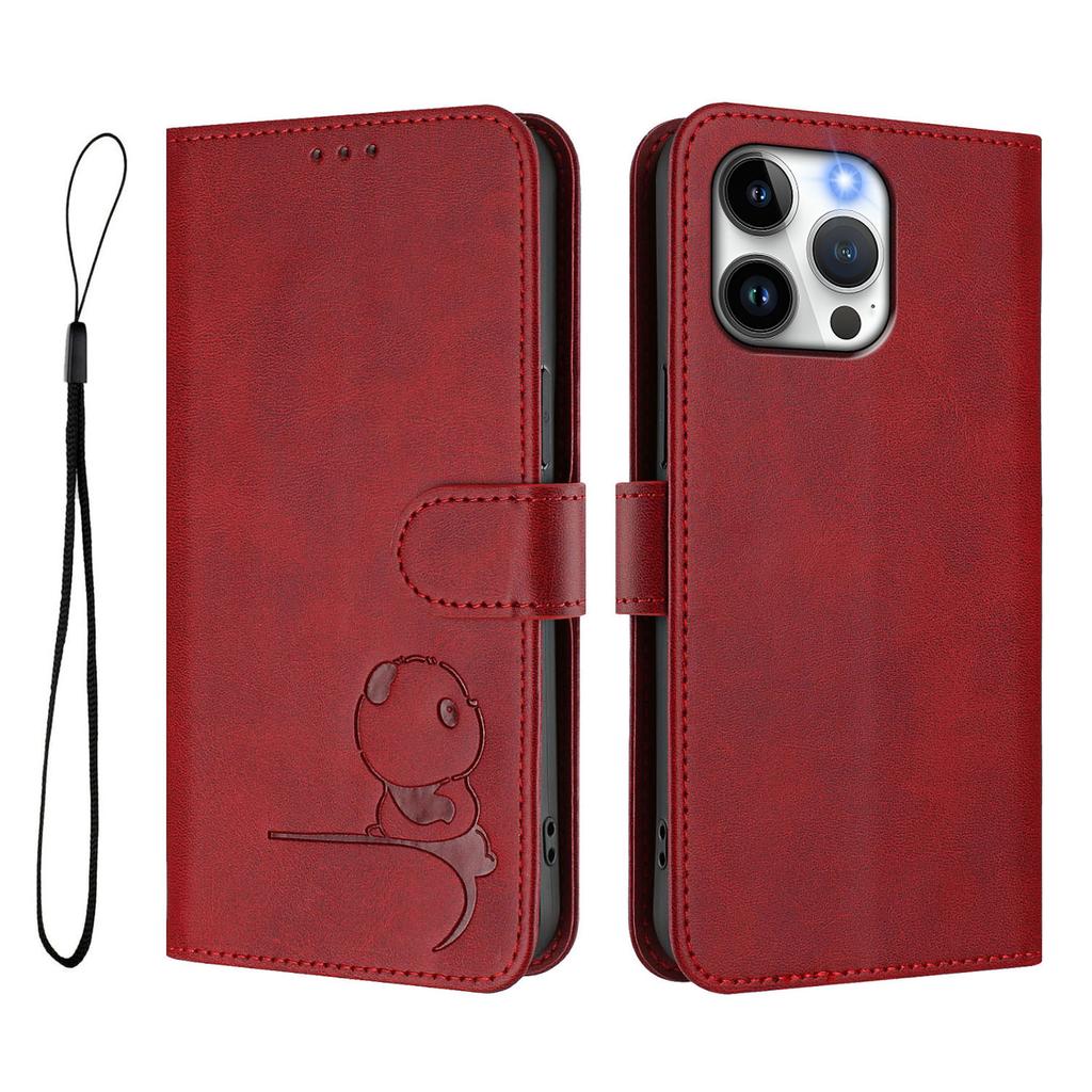 WEFOR Panda RFID-Portemonnaie-Hülle für iPhone 15 14 13 12 11 Pro Max 15 Plus XS Max XR SE, Klapphülle mit Kartenhalter für Damen Herren