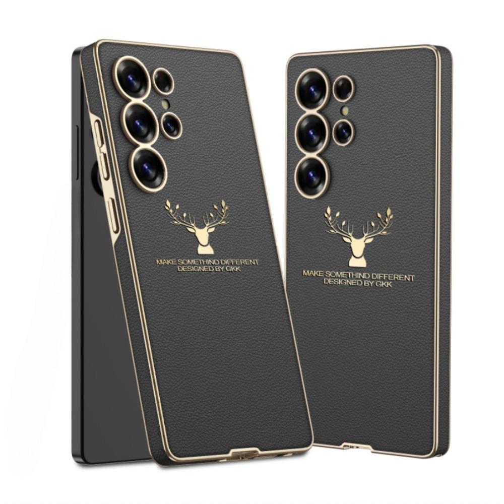 Kreslený Sob Nárazuvzdorný Kryt na Telefon Galaxy S25 Ultra pro Samsung Galaxy S25 Ultra Elektroplatovaný Kožený Ochranný Kryt