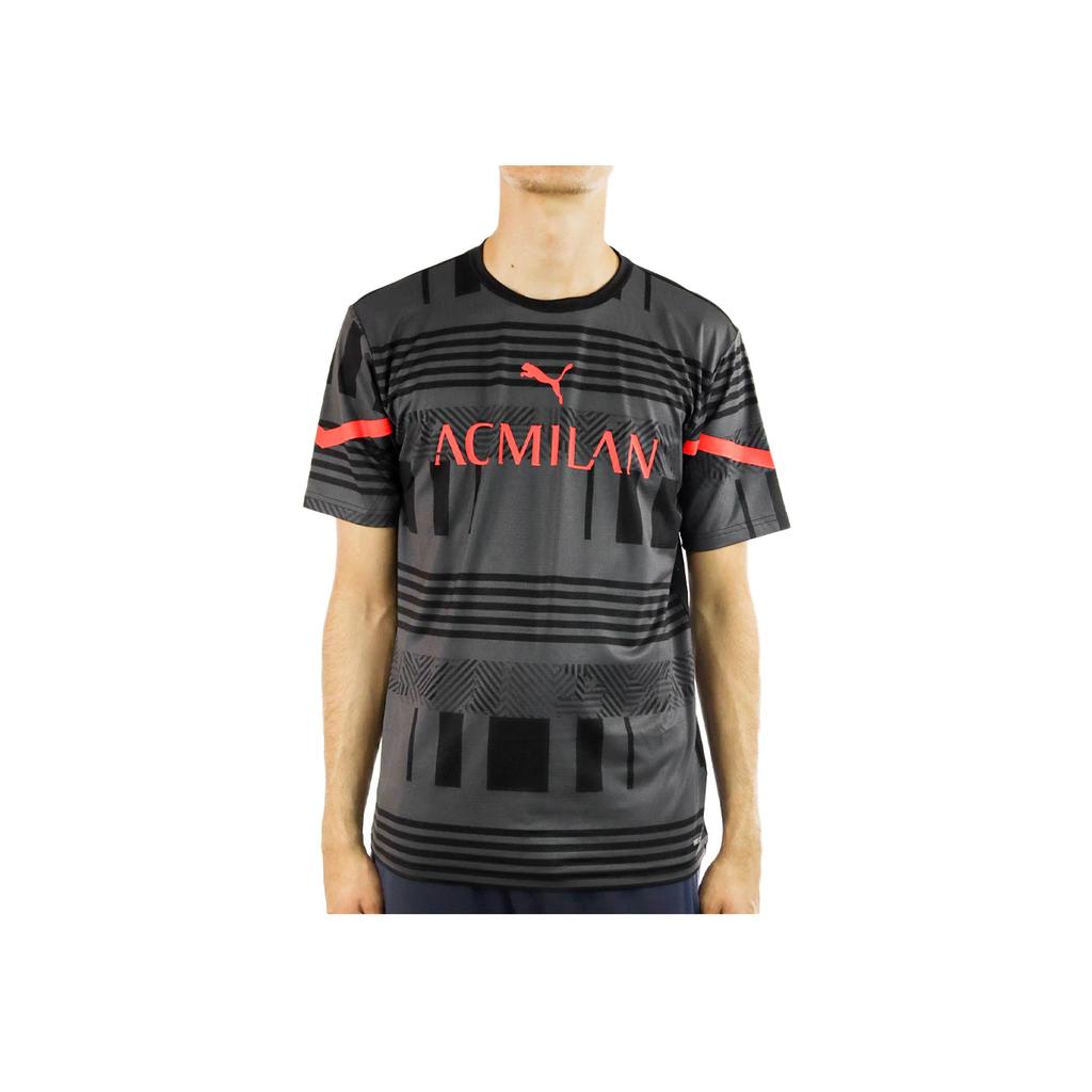 Puma AC Milan Round Neck Short Sleeve Soccer Jersey Men Tops Black 765053-04