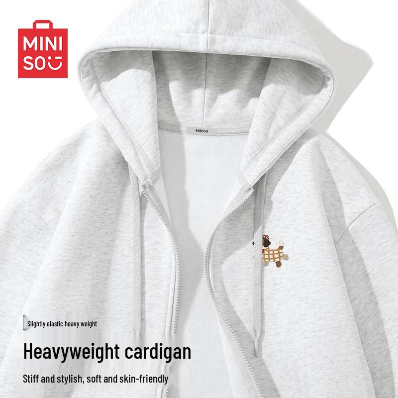 MINISO Men's Casual Heavyweight Hooded Cardigan