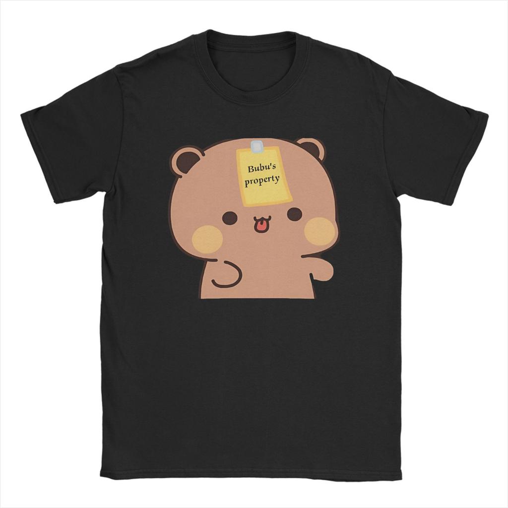 Hipster Merry Christmas & Happy New Year with Bubu & Dudu T-Shirt Men Round Neck T Shirts  Short Sleeve Tees Gift Idea Clothing