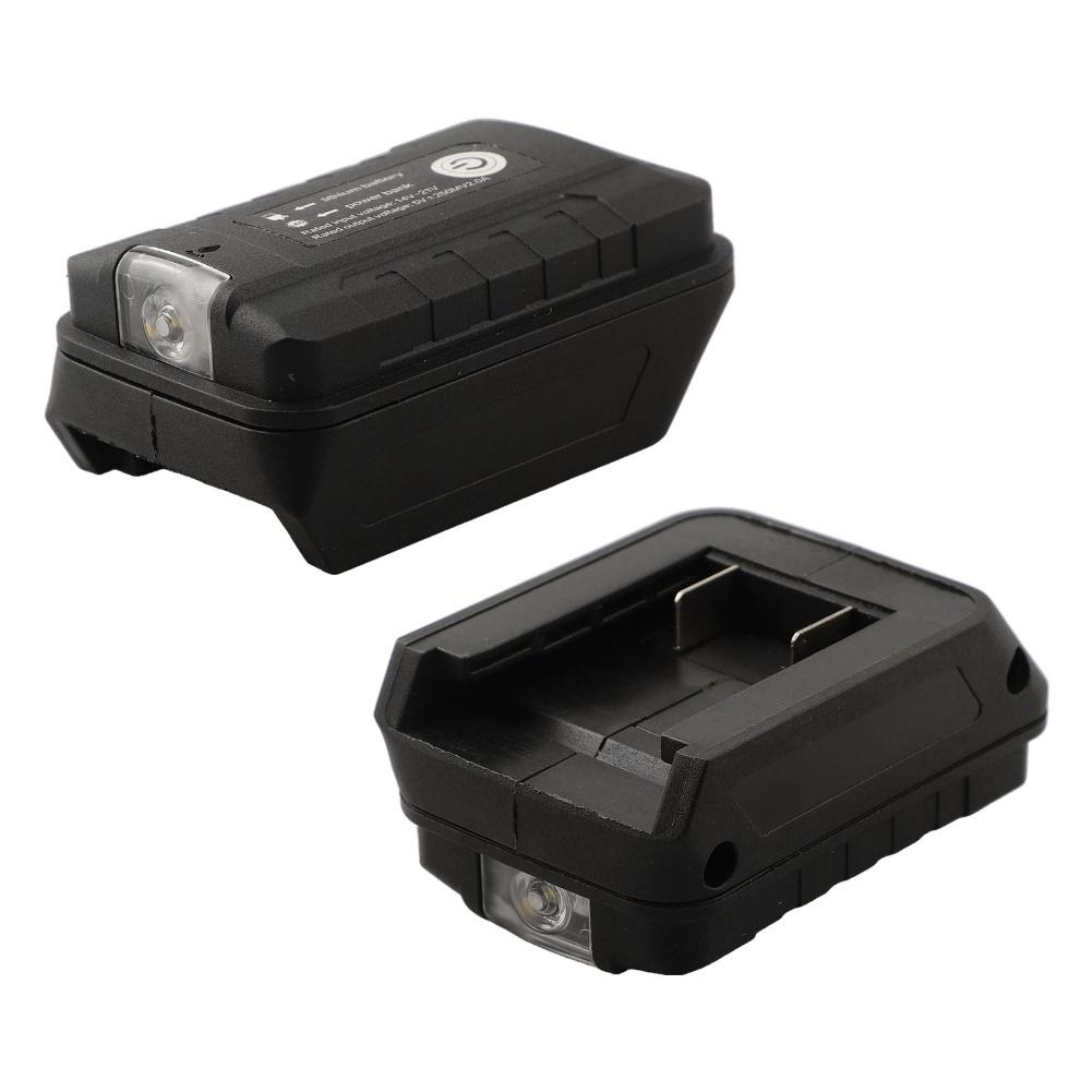 For A3 Liion Battery Adapter with Dual USB Output Converter and Built In Protection Board with 45 Lumen Flashlight