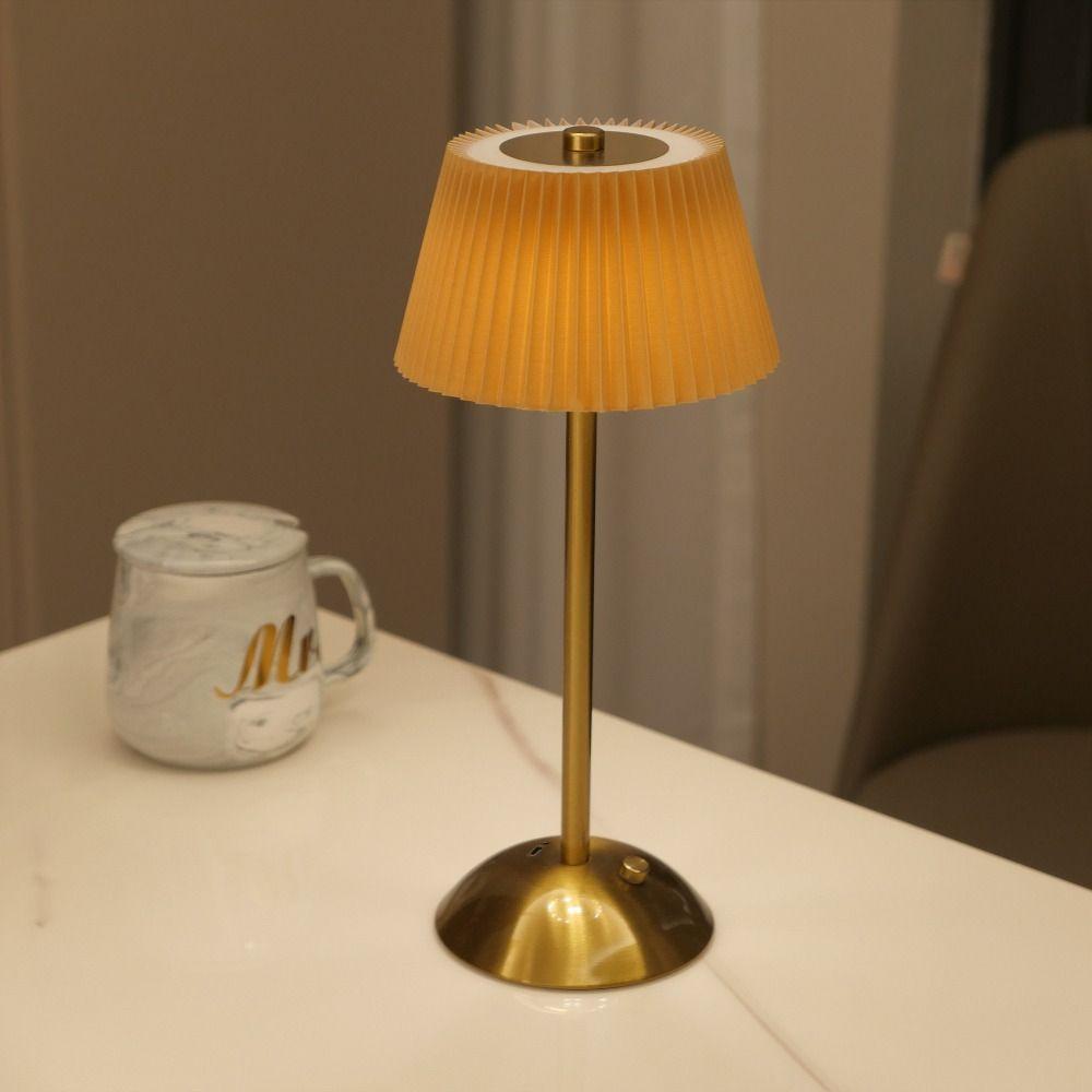 3 Color Lights Desk Ambient Light Stepless Dimmable LED Bedside Lamp Nightstand Light  Nightstand