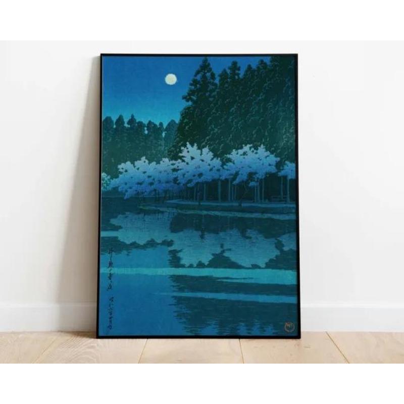 Hasui Kawase Osaka Vintage Japanese Art  Koi Carps Peacock Snowy Scenery Poster Wall Pictures Canvas Painting for Room Home Deco