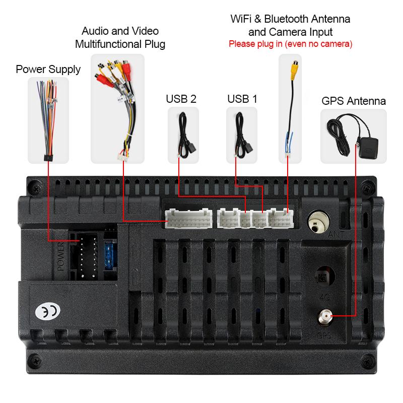 Hippcron Carplay Android Auto 2 Din Car Radio Android 11 2+32G GPS Car Audio 7"/9"/10" WIFI BT IPS Automotive Multimedia Player