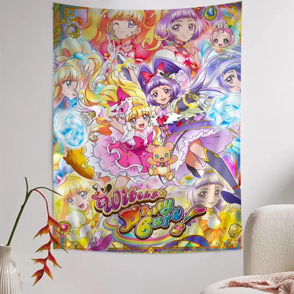 Smile Precure Cute Anime Anime Tapestry Hanging Tarot Hippie Wall Rugs Dorm Home Decor