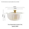 Pure White Ceramic Tableware Set: Dinner Bowls, Rice Bowls, Plates, Dishes, and Double-Ear Soup Bowls for Home Use.