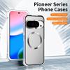 For Google Pixel 10 Pro XL Case Compatible with MagSafe Hard PC Metal Frame Frosted Phone Back Cover