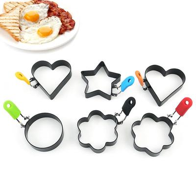 Heart-Shaped Stainless Steel Egg and Cookie Mold Cooking Tool