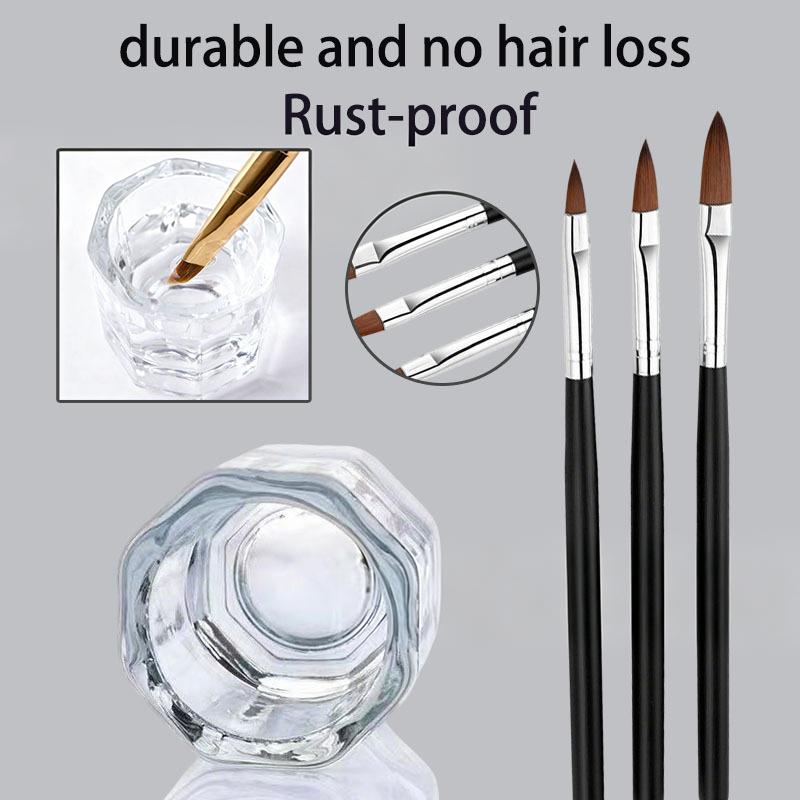 Confezione Sistema Unghie in Polvere Acrilica da 10 Pezzi con Liquido Monomero Trasparente Nude Rosa Kit Manicure Completo per Fai-da-te Salone Estensione