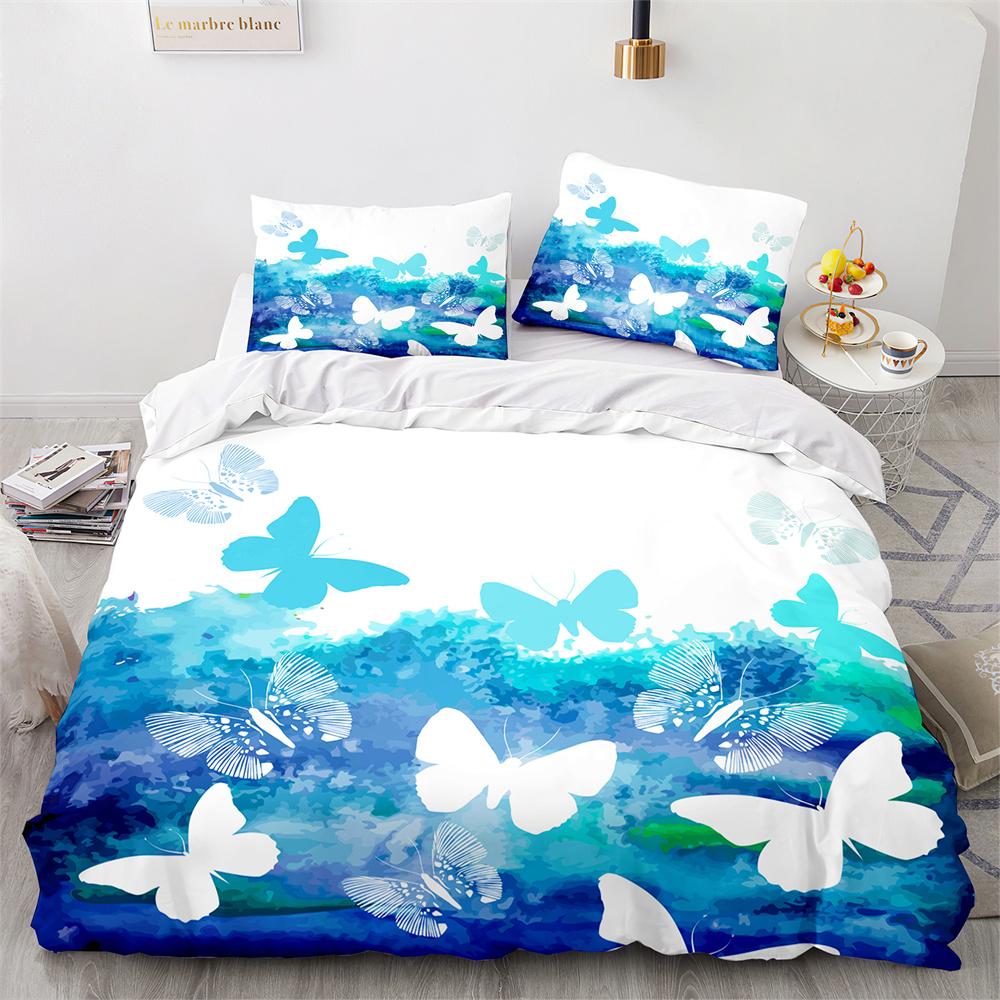 

Пододеяльник Бабочка Кинг Квин Красочный Летающее Животное Постельное Белье Для Подростков Взрослых Красивые Цветы Полиэстер Пододеяльник EU single(135x200cm)