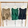 Spring and Summer Back Exposed Shoelace Beauty Back Sleeveless Loose Sports Workout Yoga Vest Blouse Soft and Smooth Comfortable