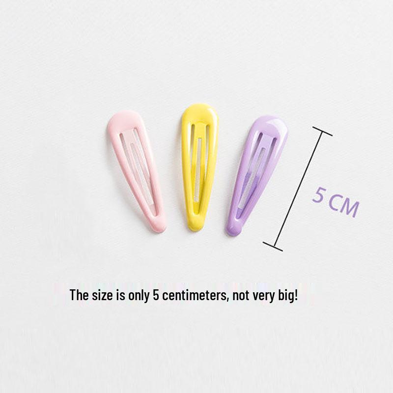 Children's Colorful Water Drop Hair Clips - Candy Color BB Clips for DIY, Bangs, and Side Hair Styles