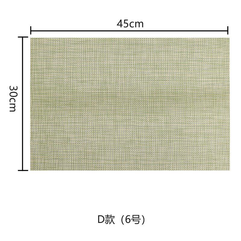 45cmx30cm Environmentally Friendly PVC Placemat Resistant Modern Placemats Insulation Mat Table Mat Western Placemat