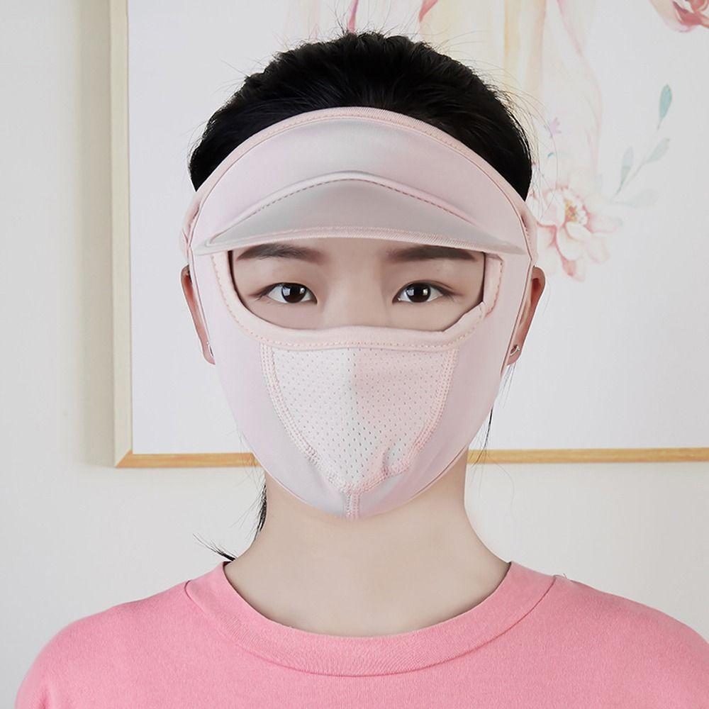 Face Veil With Brim Womne Sun Hats Driving Face Mask Face Gini Mask Summer Sunscreen Mask