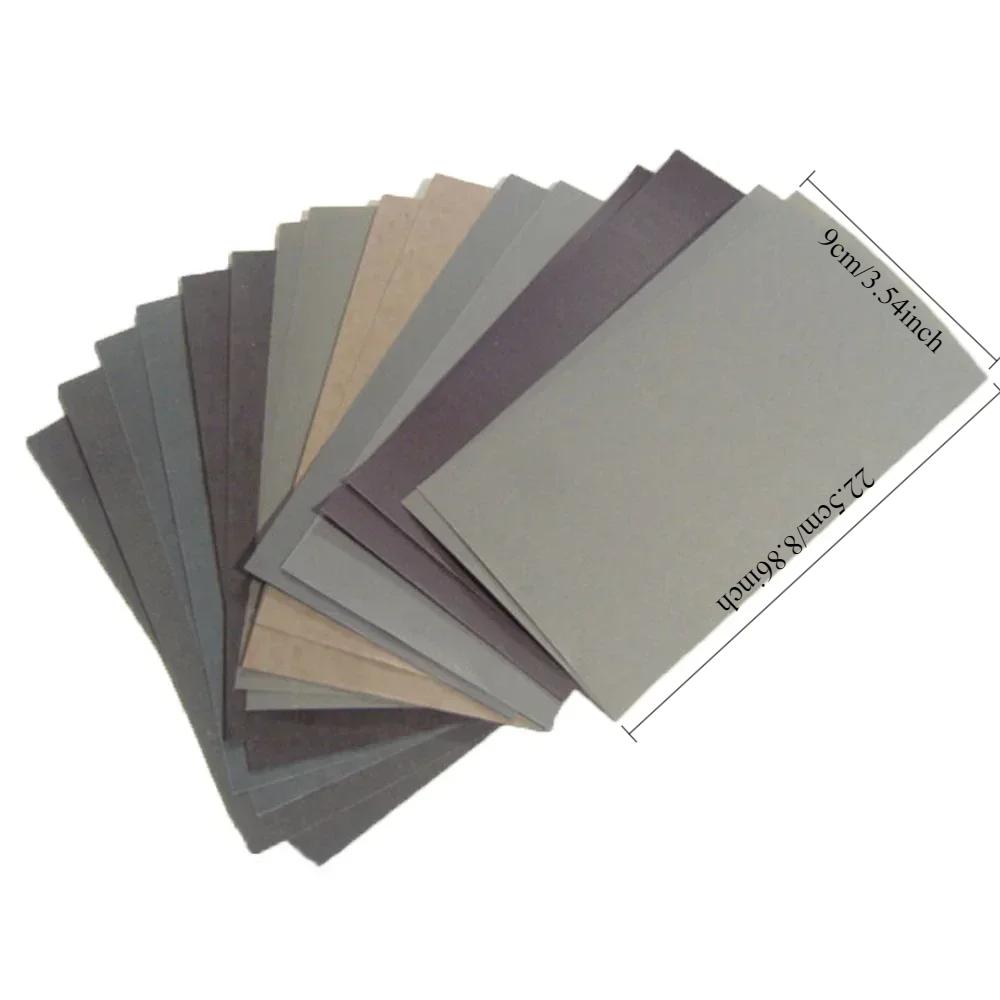 15Pcs/Set Sandpaper 400 600 3000 800 1000 1200 1500 2000 2500 Grit Sand Paper Water/Dry Sanding Paper Abrasive Tools