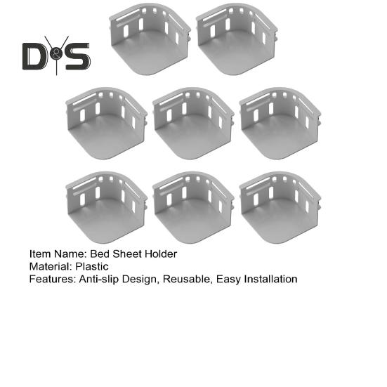 4/8 ks držáky prostěradel Připevněné popruhy prostěradla Rohové držáky prostěradel Držáky prostěradla pevně utažené pro všechny velikosti matrace