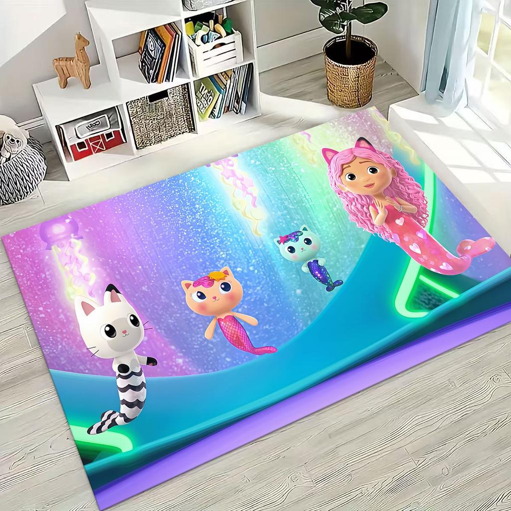 27 Style Cartoon Gabbys Dollhouse Girl Gift Rug for Bedroom Living Room Sofa Home Doormat Decor, Large Kids Non-slip Floor Mat