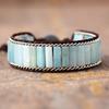 European and American Fashion Men's and Women's Personalized Natural Stone Leather Handmade Beaded Woven Bracelet Bracelet