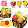 Needoh Groovy Confezione da 3 Frutta Simulato Fragola Arancia Banana Morbido Squishy Fidget Toy Impastabile Portatile Tasca Sollievo dallo Stress Regalo