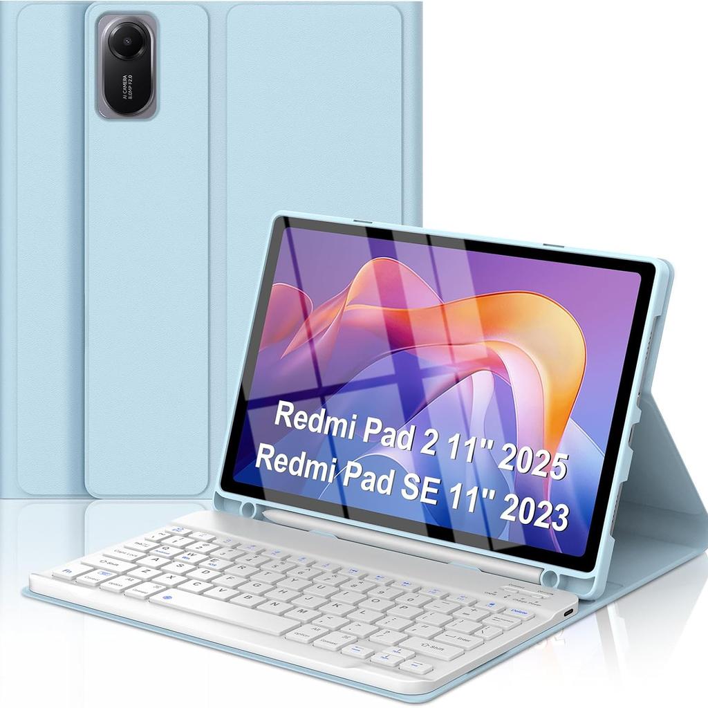Keyboard Case for Xiaomi Redmi Pad 2 & Redmi Pad SE 11 Pad2 SE Poco Pad C1  Xiaomi Pad6/7/8  6S/7S Pro Magnetic Removable Bluetooth Touch Keyboard