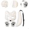 Animal Mask and Tail Set Long for Role Play Halloween Party Costume