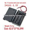 7-Slot AAA Battery Box with Cover, Switch, Side-by-Side Design, Wire & Pin