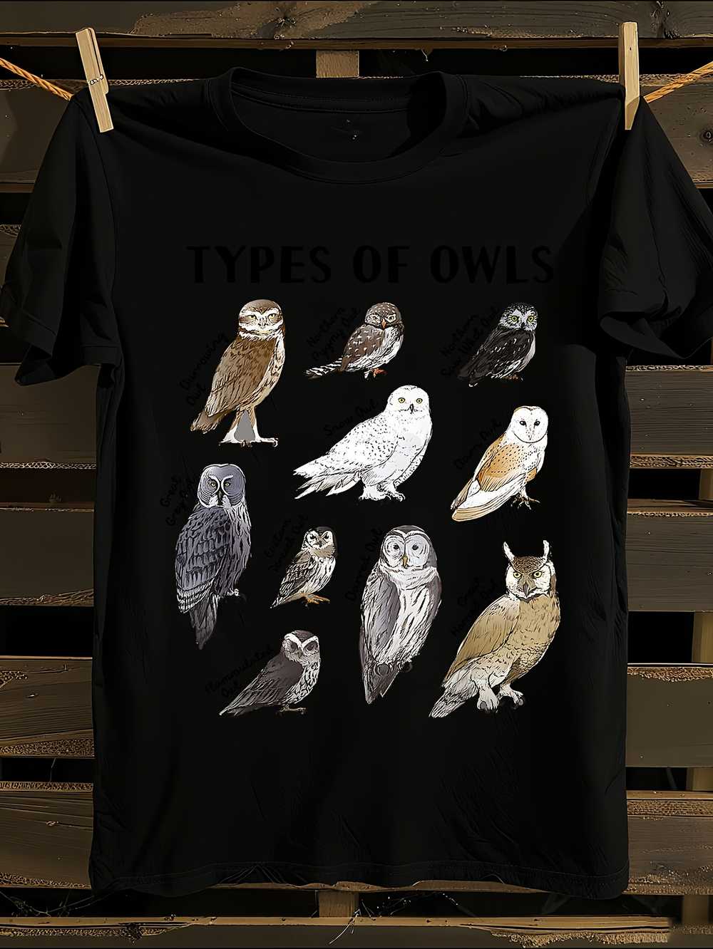 

& Милая футболка для любителя сов Мужская футболка Женские футболки с принтом букв Футболка с коротким рукавом Повседневная уличная футболка Топ L