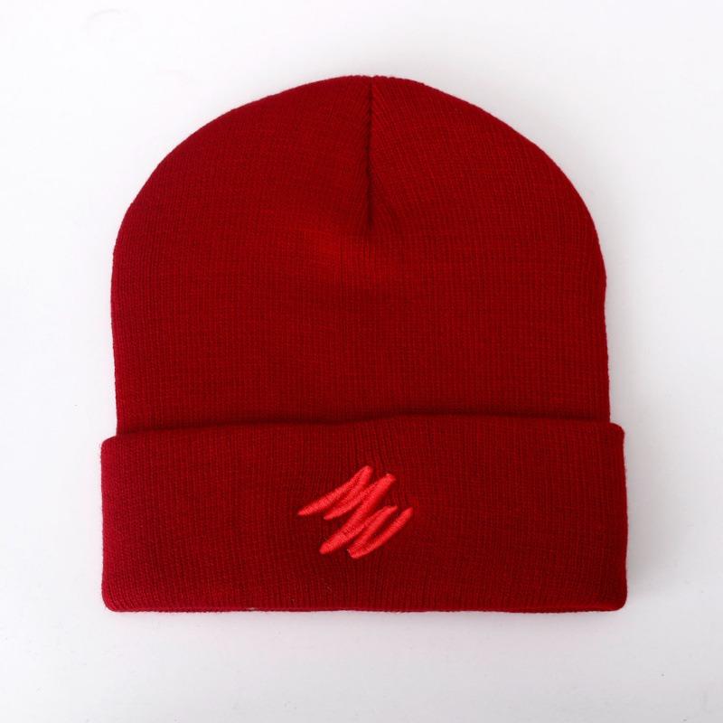 Knitted Hat Men's Winter Fashion Versatile Wool Hat Autumn and Winter Warm Melon Rind Cold Hat Women