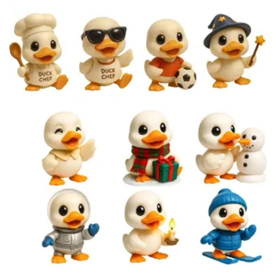 Yousheng Call Duck Advent Calendar 2025 24 Days Acrylic Ornaments with Festive Costumes Christmas Countdown Decor for Tree & Animal Lovers Holiday