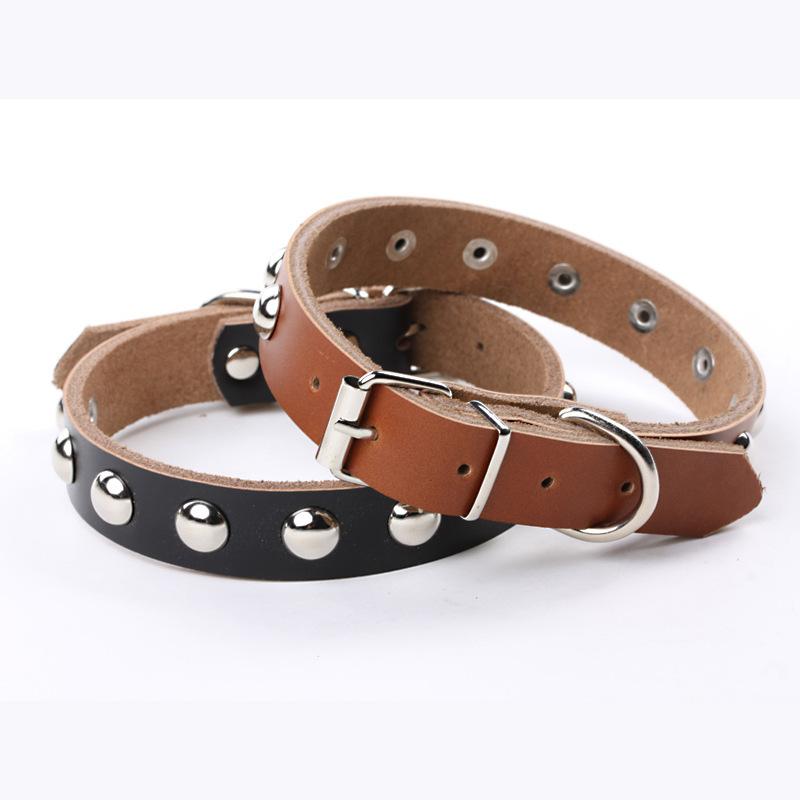 Pet Dog Collar Leather Punk Rivet Puppy Dog Cat Collar for Small Dog Necklace Pets Product Collar
