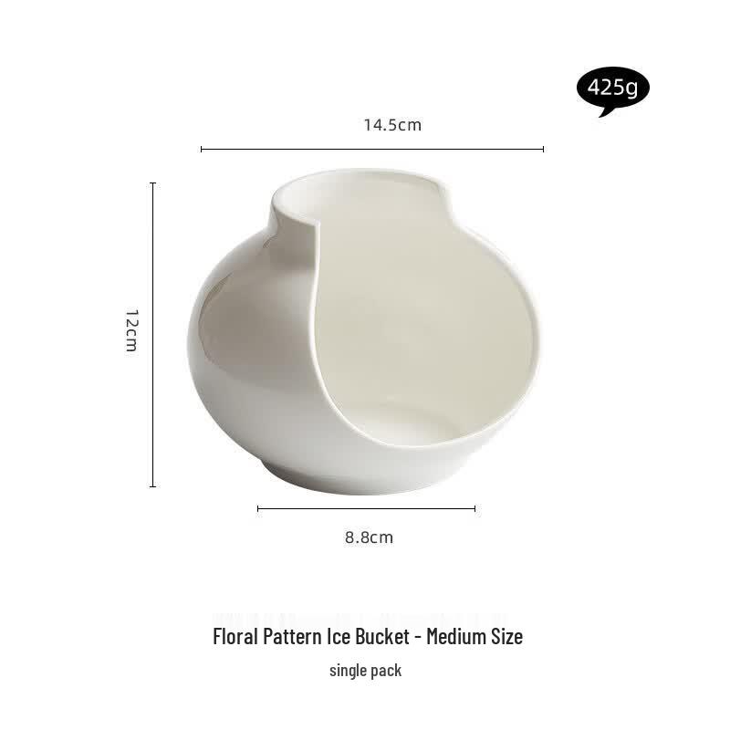 Ru Han Creative Nordic White Porcelain Dry Ice Display Plate