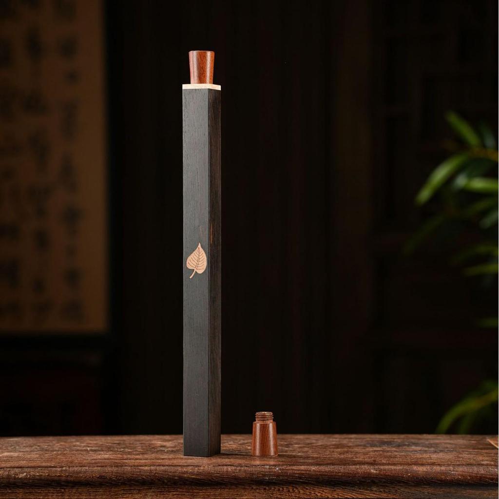 Black Ebony Wood Incense Holder - 10g Pack for Home Use Gift Giving, Elegant Agarwood & Sandalwood, Exquisite Incense Burner