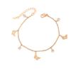 Minimalist Butterfly Beach Jewelry with Zircon-Inlaid Diamond Bracelet Anklet, Unique Design