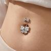 Elegant Belly Button Rings Stainless Steel Pink Bow Belly Rings Navel Piercing Jewelry  For Girls