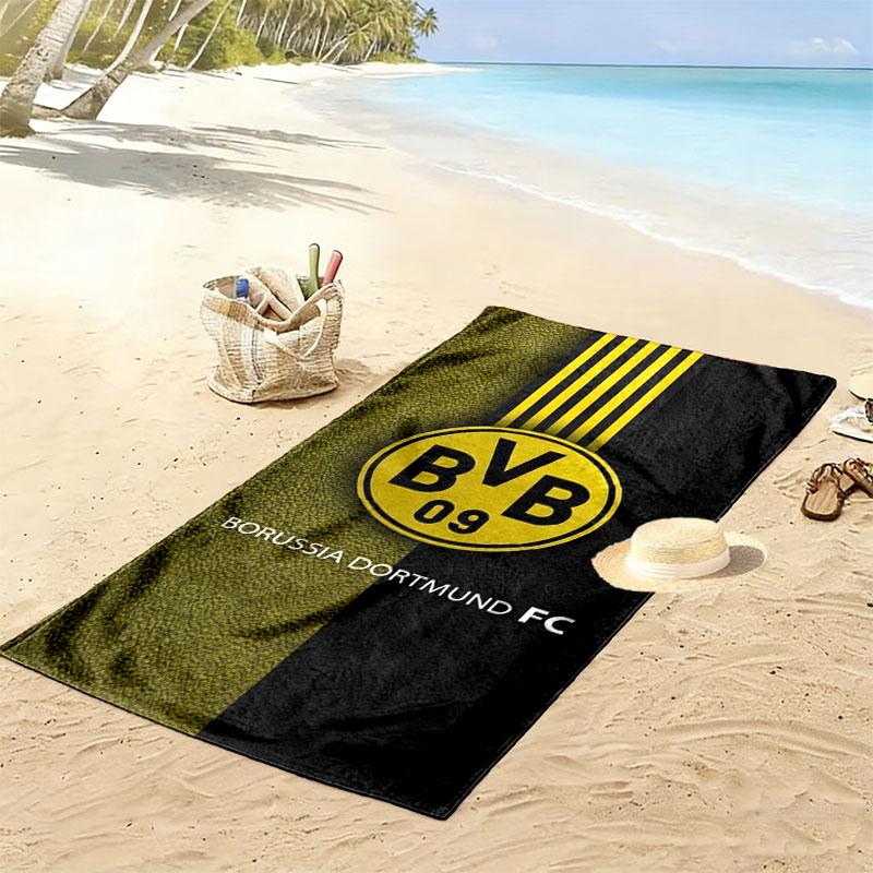 Borussia Print Beach Towel, Large Soft Quick Dry Towel for Beach Camping Swimming