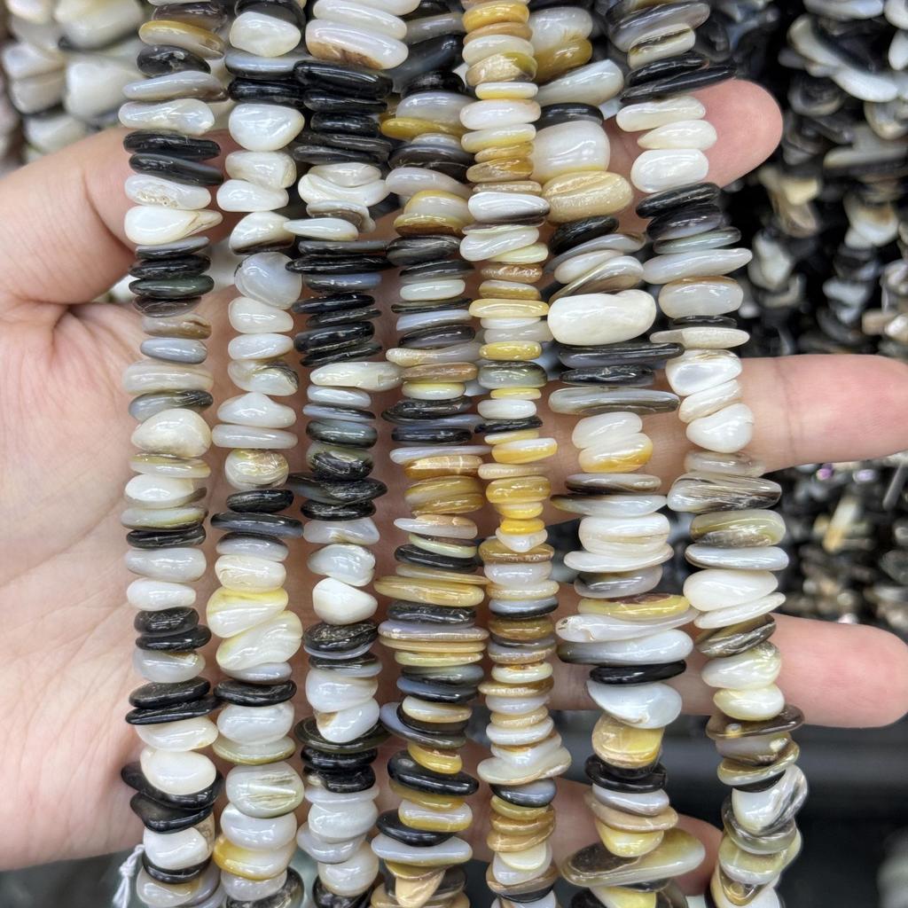 Gelbe Hufeisenschnecke Königin Muschelschale Perlen - Unregelmäßige DIY Armband & Handyketten Zubehör