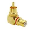 5/20/100PCS  Gold Plated Brass RCA Right Angle Male To Female Connector 90 Degree Adapters Connectors Plug To Jack