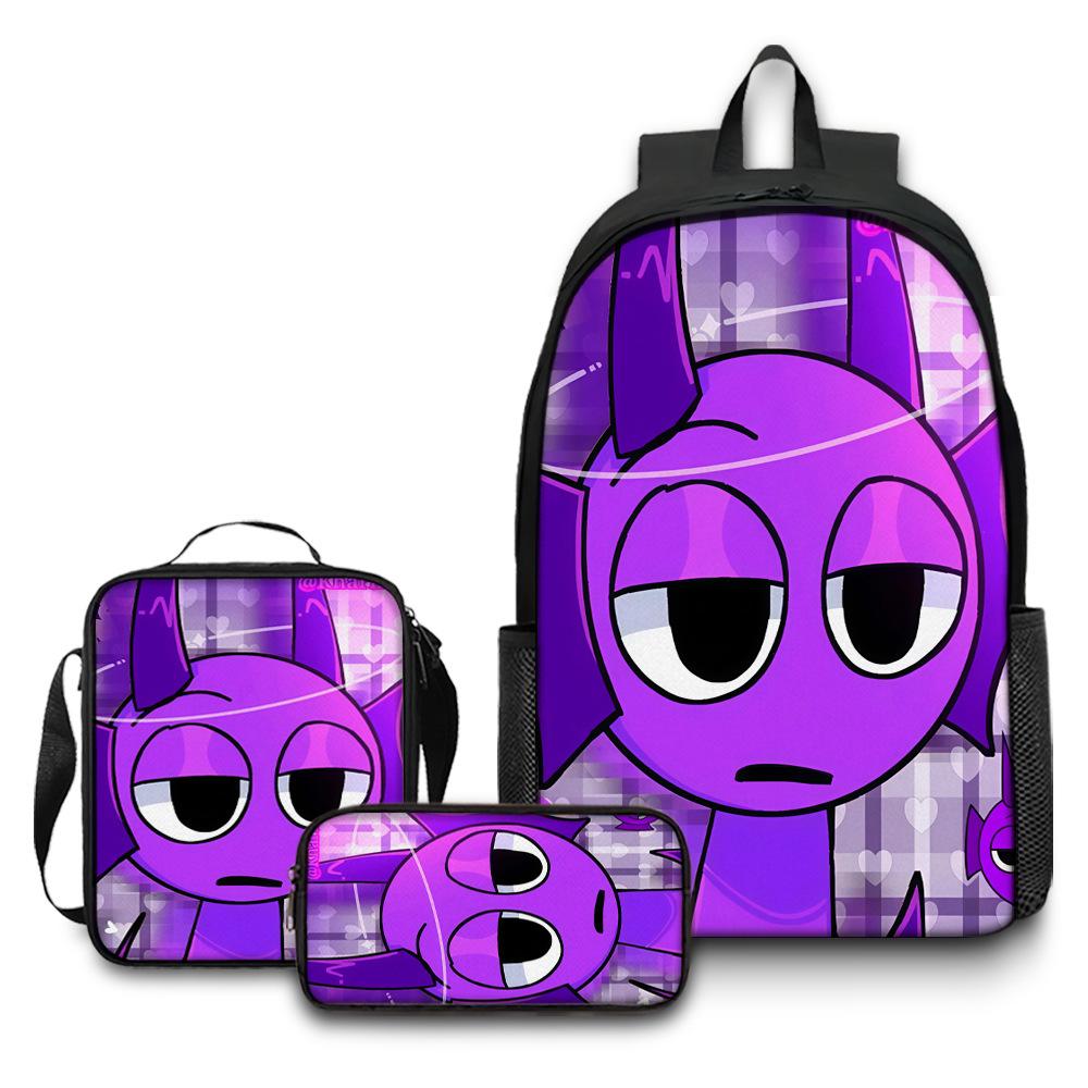 Rhythm Box Game School Bag Sprunki Load Reduction Cartoon Backpack Student Backpack Backpack D
