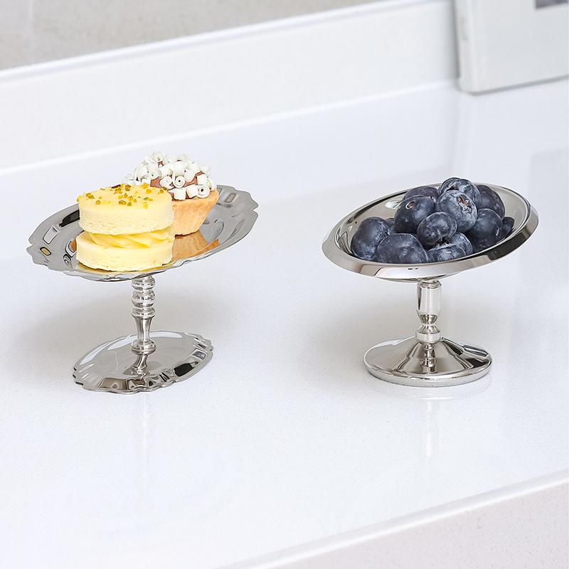 1PC Dessert Cup Minimalist Stainless Steel Dormitory Pudding Cup Heat-proof High Footed Bowl Practical Snack Bowl Convenient
