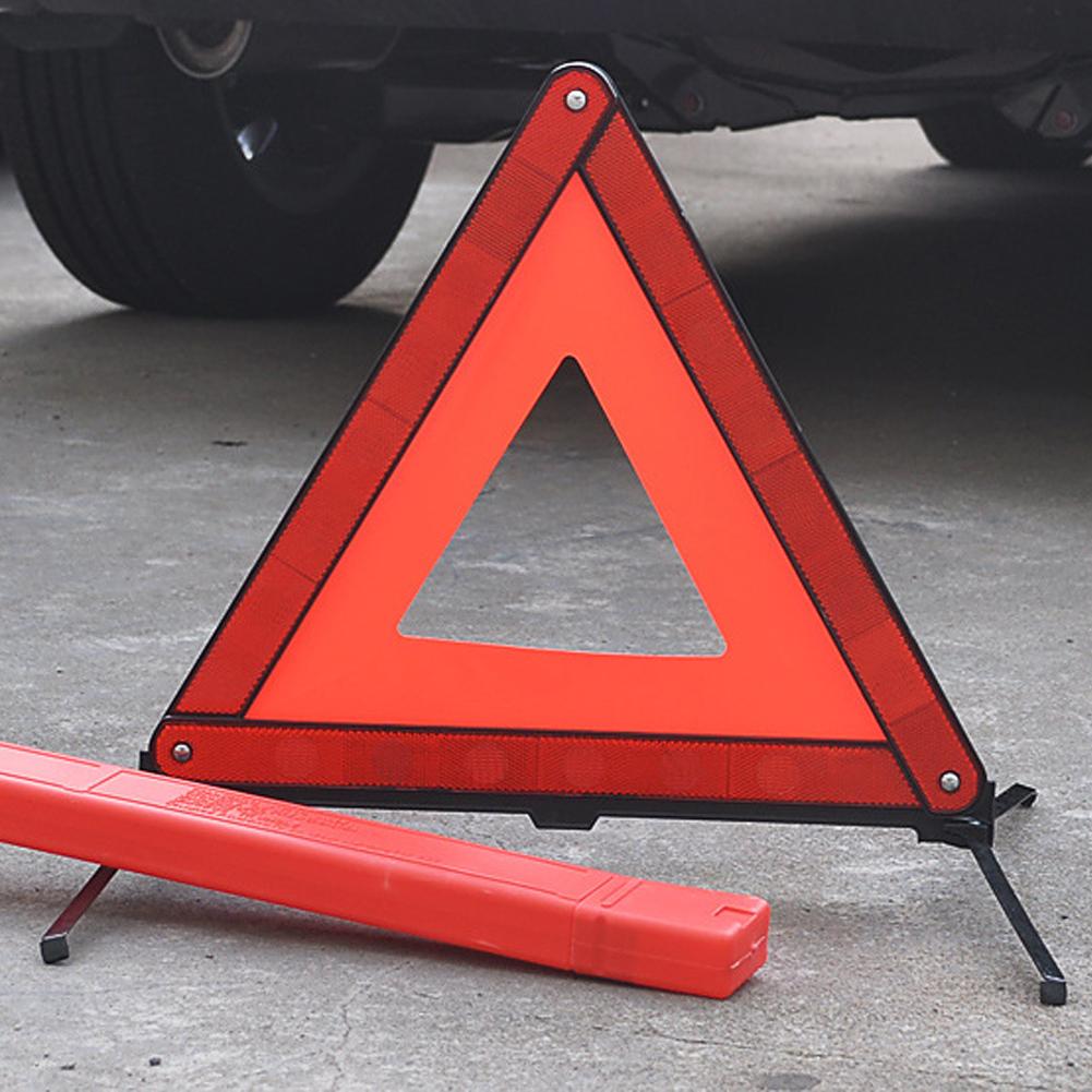 Foldable Car Triangle Reflective Tripod Emergency Warning Sign Safety Hazard Sticker Stop Sign for Breakdown Accessories