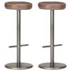 Bar Stools - VIDAXL - Brown - Genuine Leather - 2 Pcs - Dimensions 34x34x76 Cm