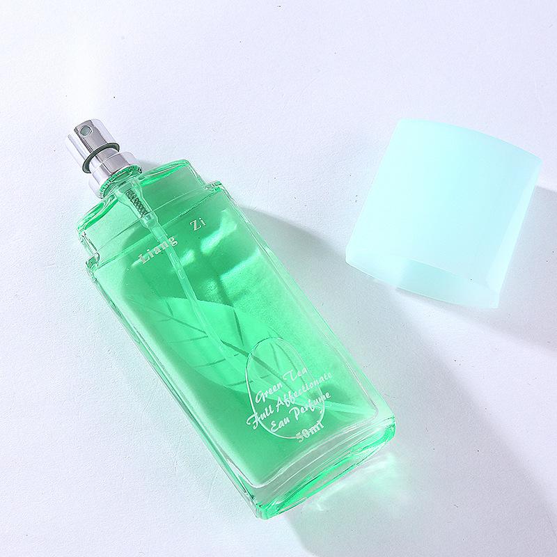 Green tea, a piece of love, male and female perfume, lasting and fresh, student white-collar small green bottle, encounter light fragrance tea perfume