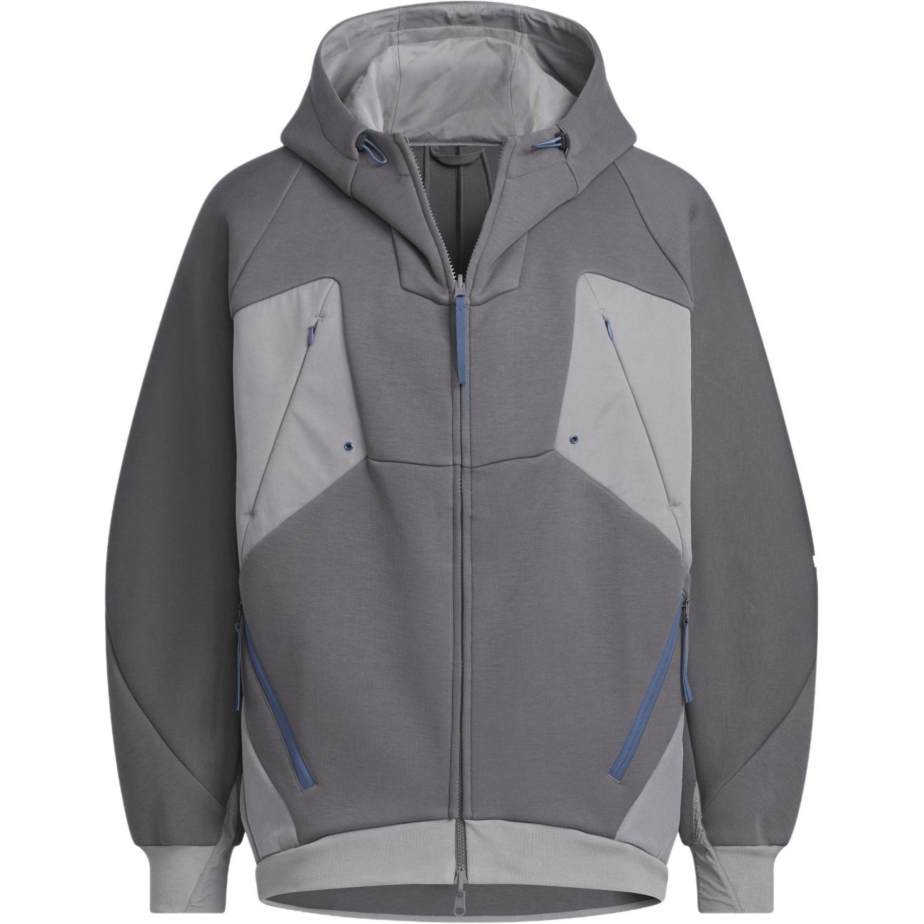 Adidas Essentials Fleece Full-Zip Hoodie Men Black JM6189 XL