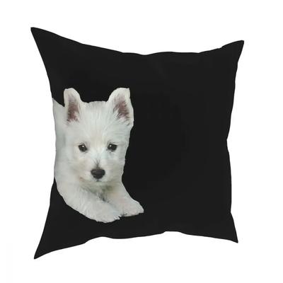 Szczeniak West Highland White Terrier Kwadratowa Poszewka na Poduszkę Poduszka Dekoracyjna Pies Westie Poszewki na Poduszki