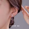 Cui Yan S925 Sterling Silver Korean Style Summer Butterfly Zircon Stud Earrings for Women – Sweet Commuting Fashion.