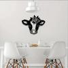 1pc Cute Cow Metal Wall Art – Funny Animal Decoration for Home, Ideal for Children's Room or Kindergarten, Includes Stickers
